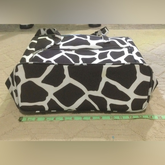 Chocolate Brown Giraffe Canvas Print Shoulder Bag - Picture 4 of 5